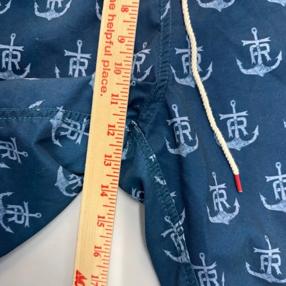 The Ryde Surf Clothing Mens Board Shorts Navy Blue Anchor Print Size 34 M101PRDE